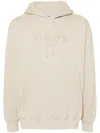 Vtmnts Logo-print Cotton Hoodie In Neutrals