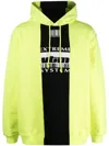 Vtmnts Logo-print Cotton Hoodie In Yellow