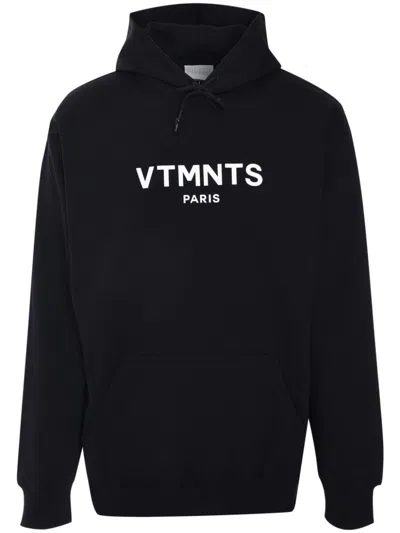 Vtmnts Logo-print Hoodie In Black