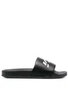 Vtmnts Black Rubber Slippers In Schwarz