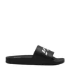 Vtmnts Logo Print Rubber Slide Sandals In Black