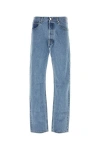 Vtmnts Straight Leg Denim Trousers With Contrast Stitching In Blue