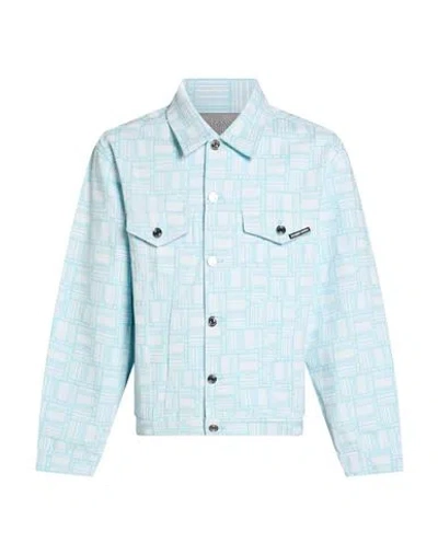 Vtmnts Man Denim Outerwear Sky Blue Size Xl Cotton