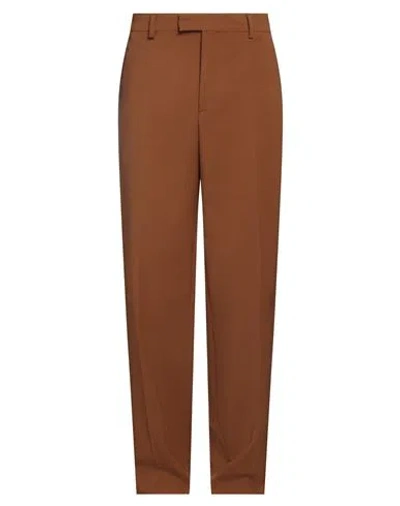 Vtmnts Man Pants Camel Size L Virgin Wool, Elastane In Brown