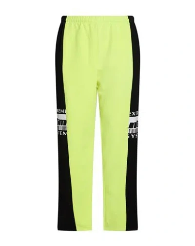 Vtmnts Man Pants Lime Green Size Xs Cotton, Polyester In Multi
