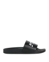 Vtmnts Black Rubber Slippers In Black