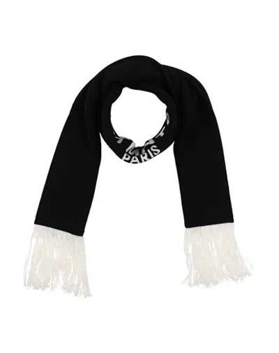Vtmnts Man Scarf Black Size - Merino Wool, Polyester