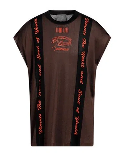 Vtmnts Man Sweater Brown Size Xl Viscose