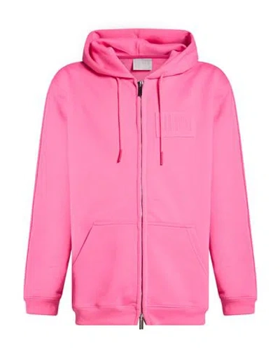 Vtmnts Man Sweatshirt Fuchsia Size S Polyester, Cotton In Pink