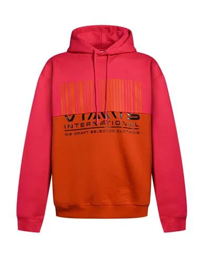 Vtmnts Man Sweatshirt Fuchsia Size Xl Cotton, Polyester In Red