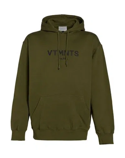 Vtmnts Man Sweatshirt Military Green Size S Cotton