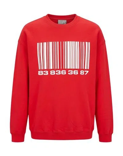 Vtmnts Man Sweatshirt Red Size Xl Cotton, Elastane