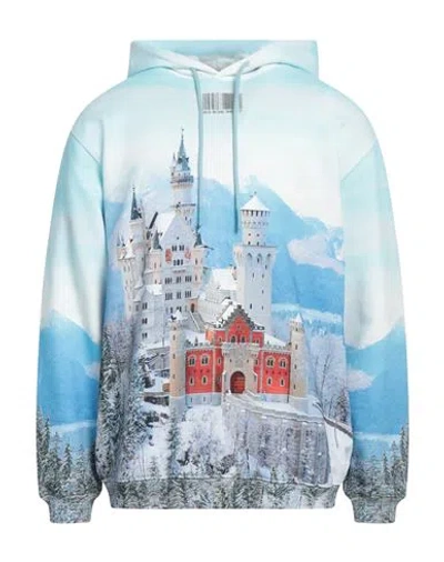 Vtmnts Man Sweatshirt Sky Blue Size M Cotton, Polyester