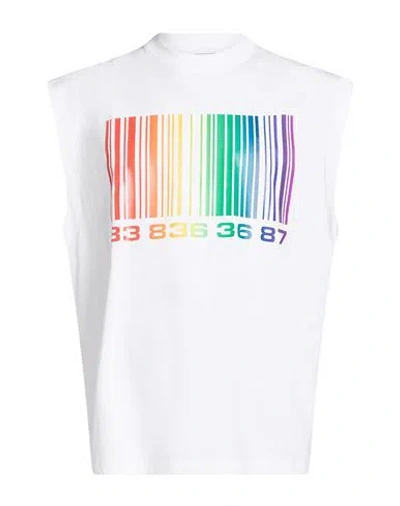Vtmnts Man T-shirt White Size M Cotton