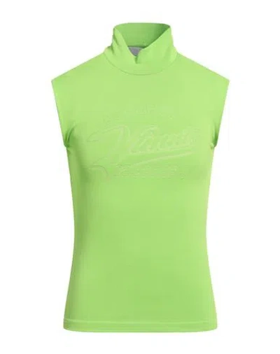 Vtmnts Man Turtleneck Lime Green Size Xs Viscose, Polyamide, Elastane