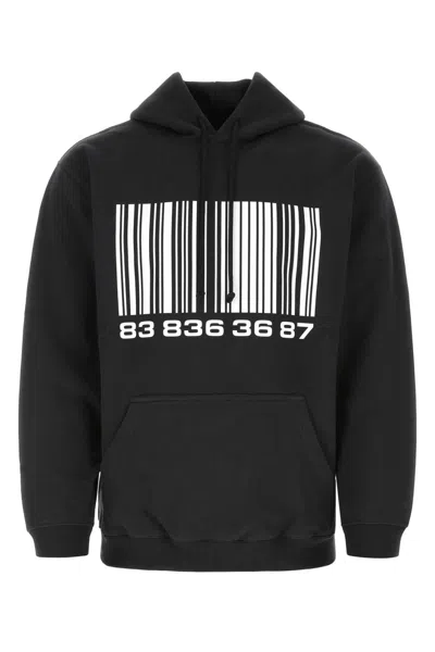 Vtmnts Men Black Cotton Blend Sweatshirt