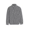 Vtmnts Men's Black/white Barcode Monogram Puffer Shirt In White/black
