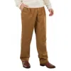 Vtmnts Men's Caramel Barcode Monogram Tailored Wool Pants In Brown