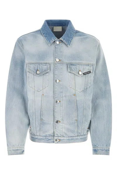 Vtmnts Light-blue Denim Paris Jacket In Light Blue