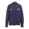 Vtmnts Man Shirt Navy Blue Size L Cotton In Blue