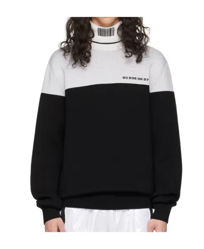 Vtmnts Numbered Roll-neck Jumper In Black