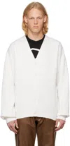 Vtmnts Barcode Cardigan In White / White