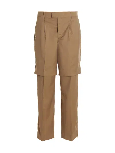 Vtmnts Pleated Front Straight Leg Trousers In Beige