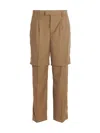 Vtmnts Pleated Front Straight Leg Trousers In Brown