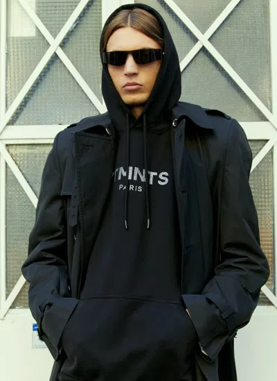 Vtmnts Paris Crystal Logo Hooded Sweatshirt In Black