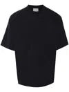 Vtmnts Black Embroidered T-shirt In Black