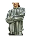 Vtmnts Glitched Knitted Sweater In Green