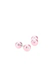 Vtmnts Spherical Transparent Stud Earrings In Babypink