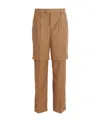 Vtmnts Pleated Front Straight Leg Trousers In Brown