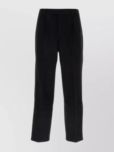 VTMNTS PLEATED WOOL TROUSERS WITH BELT LOOPS
