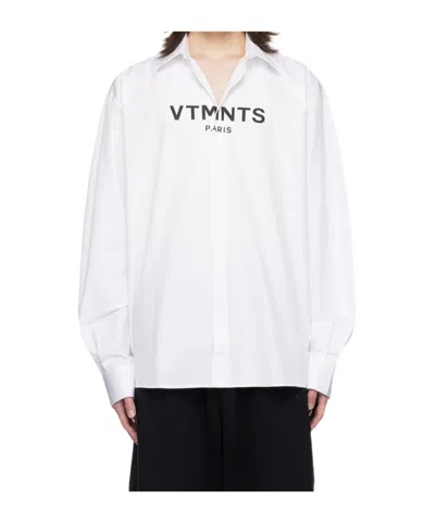 Vtmnts Poplin Shirt In White