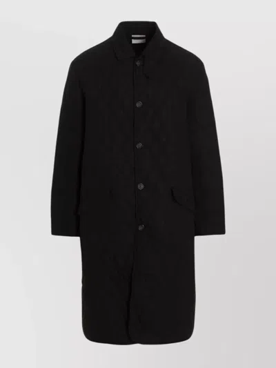 VTMNTS QUILTED COTTON SINGLE BREASTED COAT