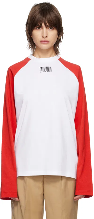 Vtmnts Red Barcode Long Sleeve T-shirt