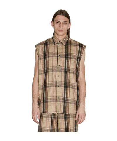 Vtmnts Sleeveless Shirt In Brown