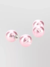 Vtmnts Spherical Transparent Stud Earrings In Pastel