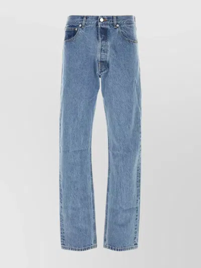 Vtmnts Straight Leg Denim Trousers With Contrast Stitching In Blue