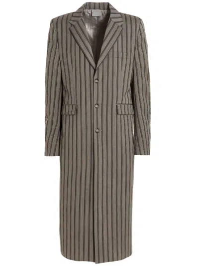 VTMNTS STRIPED LONG COAT