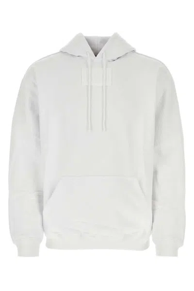 Vtmnts Oversize Cotton-blend Sweatshirt In White