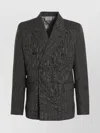 Vtmnts Virgin Wool Double-breasted Pinstriped Blazer