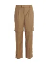Vtmnts Pleated Front Straight Leg Trousers In Brown