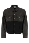 Vtmnts Contrasting Denim And Leather Jacket