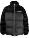 Vtmnts Code-print Detail Padded Jacket In Black