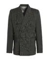 Vtmnts Tonal Double Breasted Tailored Blazer Black In Black