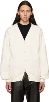 Vtmnts White Barcode Cardigan In White