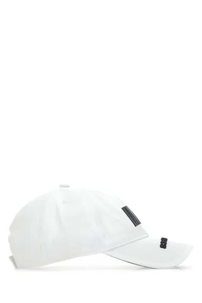 Vtmnts White Canvas Baseball Cap In Whiteblack