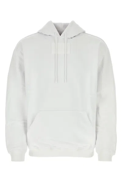 VTMNTS WHITE COTTON BLEND OVERSIZE SWEATSHIRT
